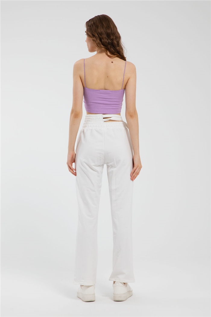 Avrile İnce Askılı Triko Crop  LİLA  A21-10418
