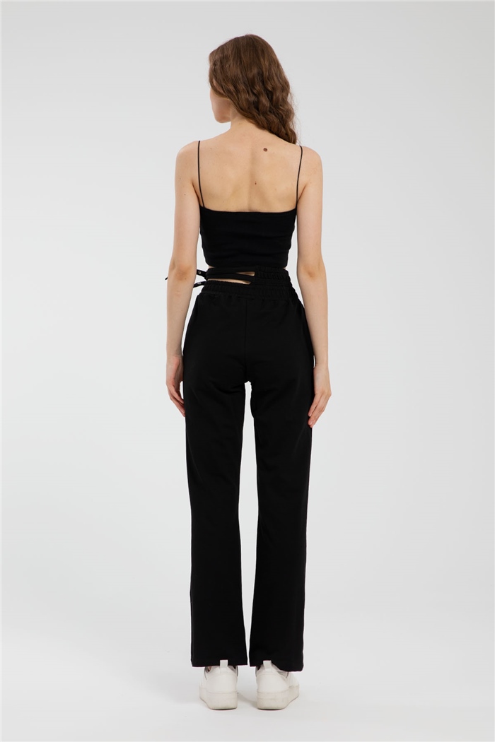 Avrile İnce Askılı Triko Crop  SİYAH  A21-10418