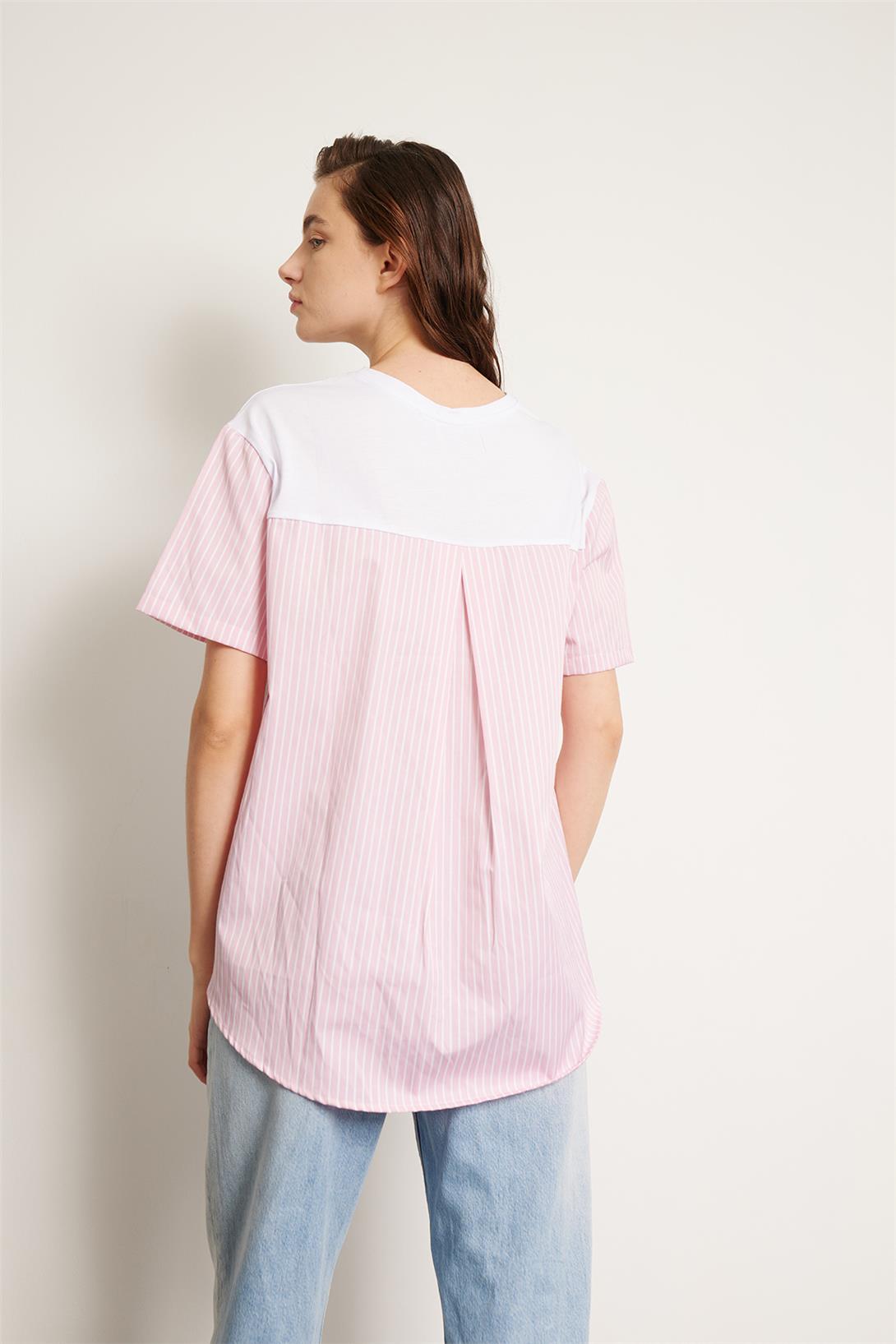 Avrile Kadın ASİMERİK T-SHIRT PEMBE A24-10253