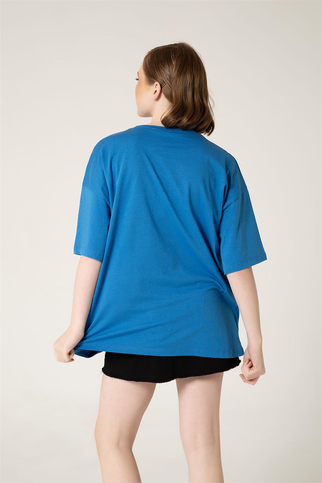 Avrile Kadın Oversize T-Shirt SAKS A23-10111