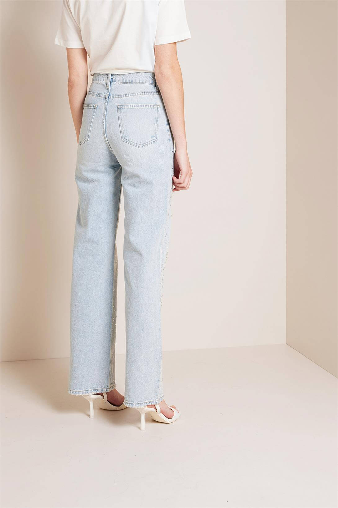 Avrile Kadın TAŞLI DENIM PANTOLON MAVİ AP25-202