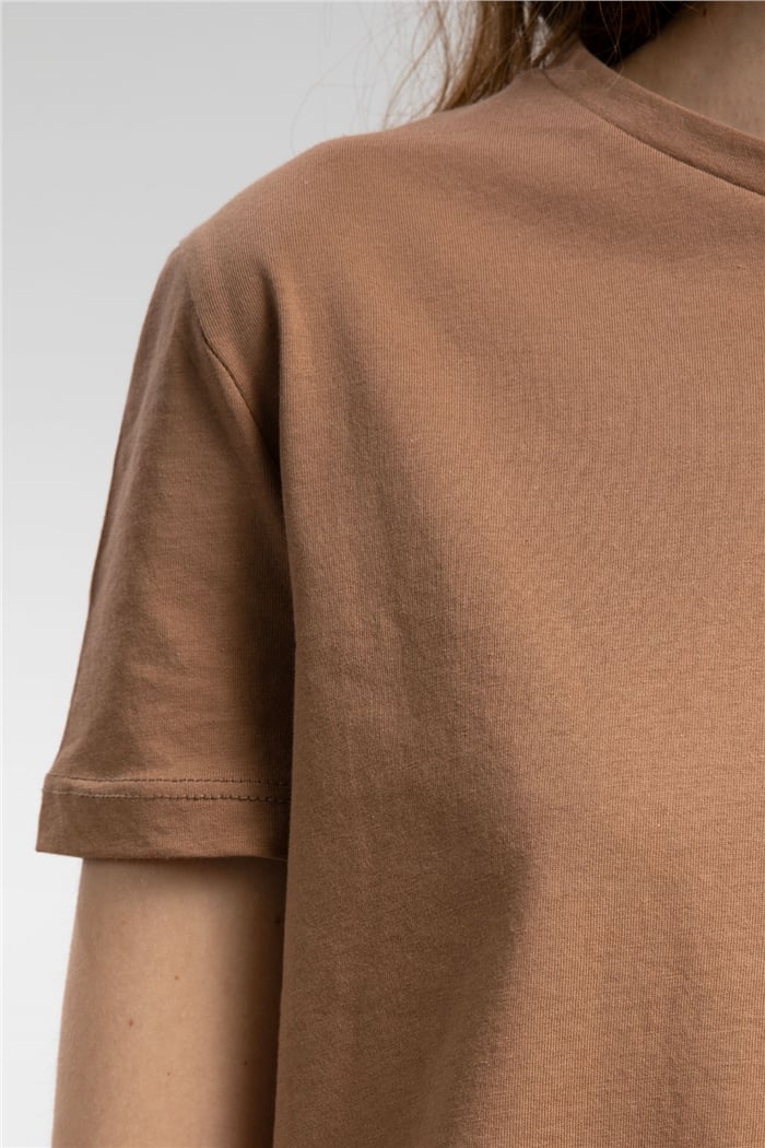 Avrile Kalp Baskılı T-Shirt  CAMEL  A21-10432
