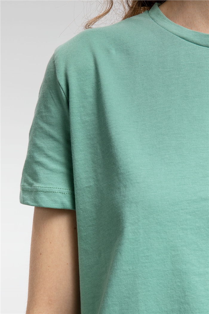 Avrile Kalp Baskılı T-Shirt  MİNT YEŞİLİ  A21-10432