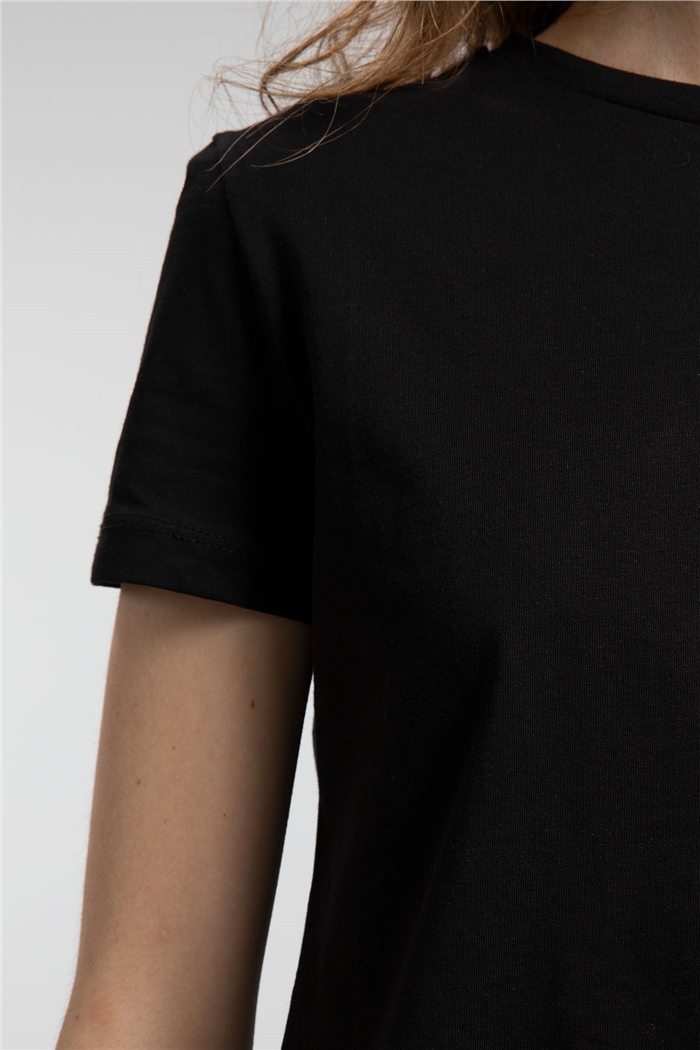 Avrile Kalp Baskılı T-Shirt  SİYAH  A21-10432