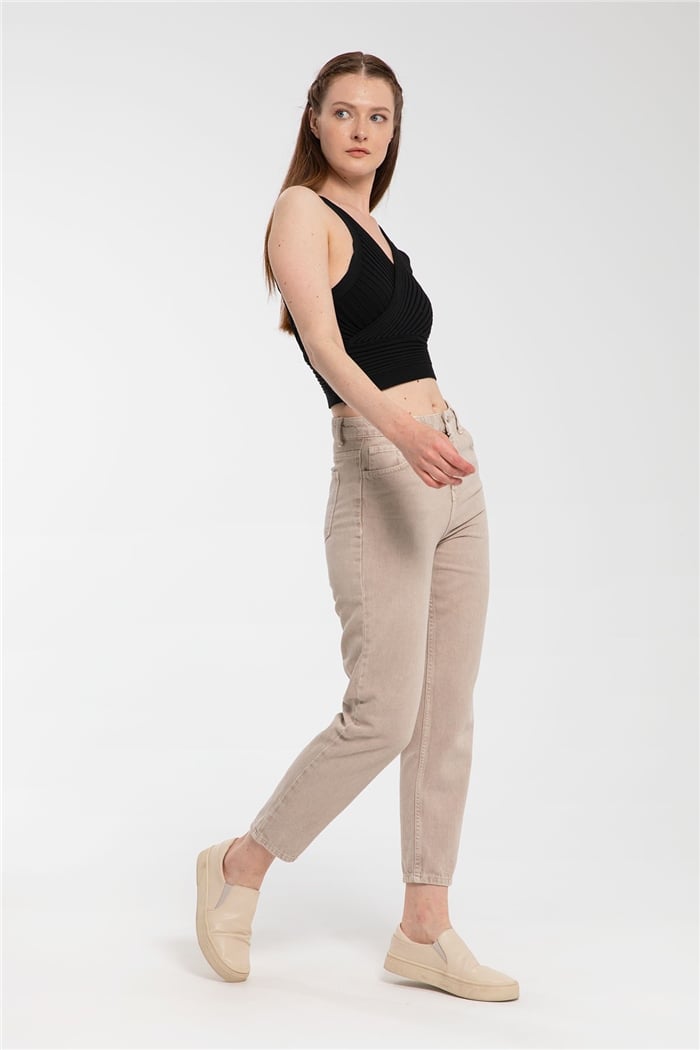 Avrile Kruvaze Yaka Fitilli Triko Bluz  SİYAH  A91748-S