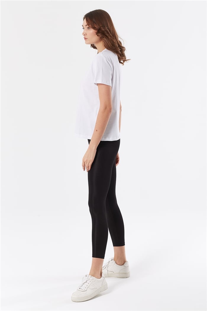 Avrile NAKIŞLI T-SHIRT  BEYAZ  A22-10539