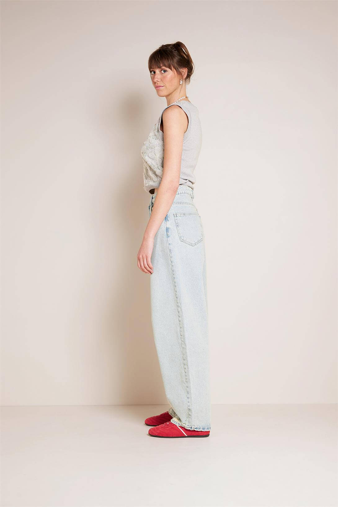 Avrile  PENS DETAYLI DENIM PANTOLON AÇIK MAVİ AP25-251