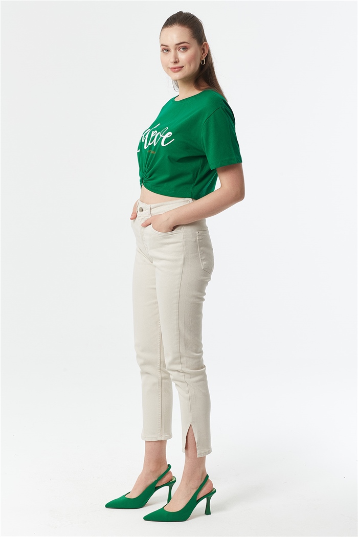 Avrile Piercing Detaylı T-shirt  BENETTON  A22-10529