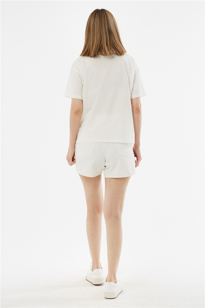 Avrile Polo Yaka T-Shirt  EKRU  A21-10524
