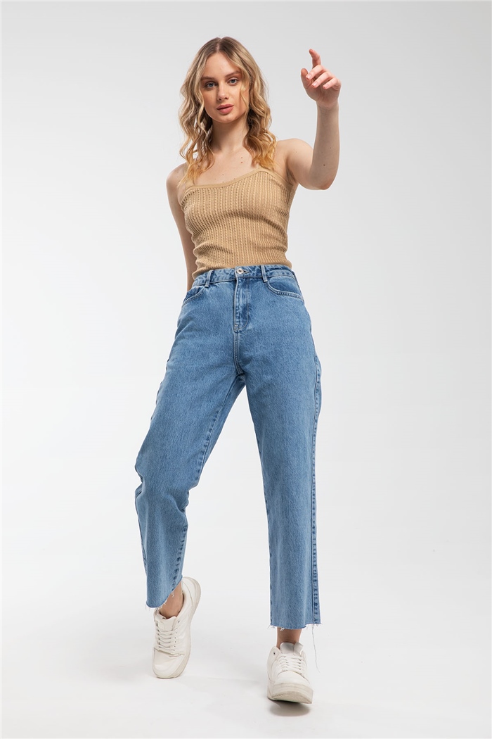 Avrile Saç Örgülü Triko Atlet  CAMEL  A91699-S