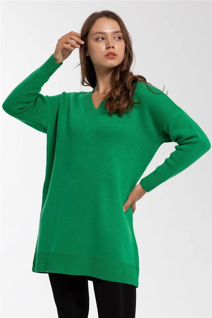 Avrile Salaş V Yaka Triko Tunik  BENETTON  A91861-S