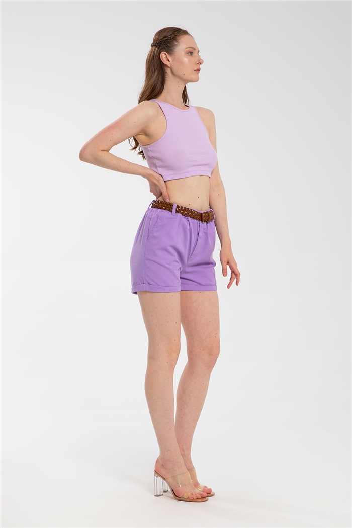Avrile Şort  LİLA  A21-10472
