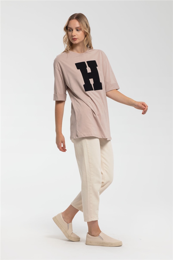Avrile T-Shirt  BEJ  A21-10446