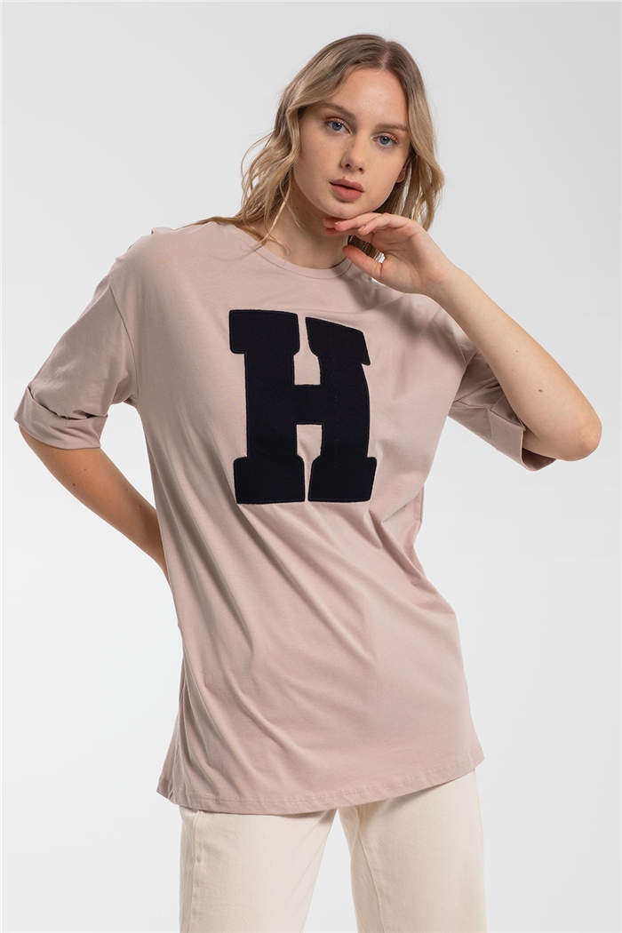 Avrile T-Shirt  BEJ  A21-10446