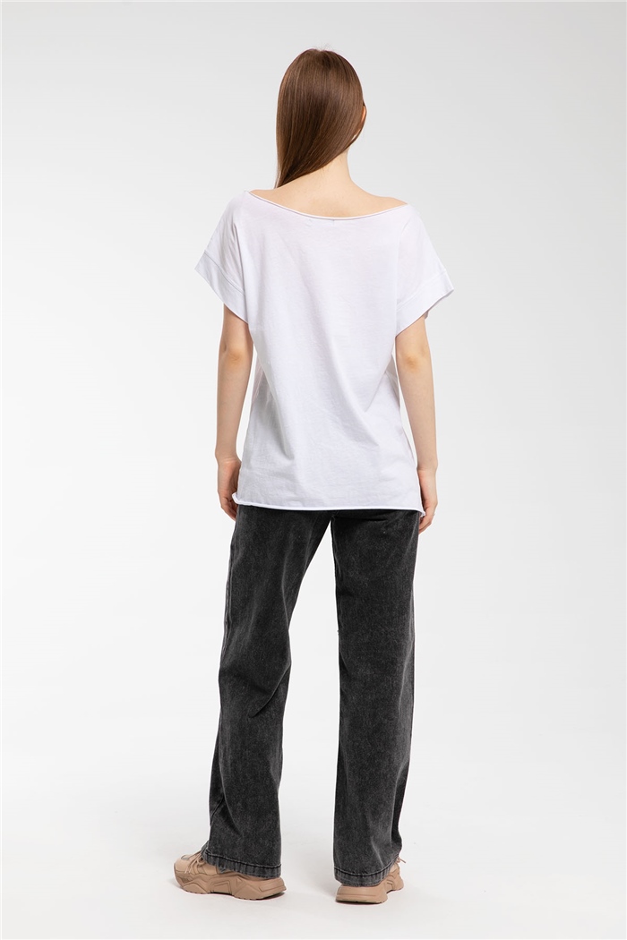 Avrile T-Shirt  BEYAZ  A21-10395