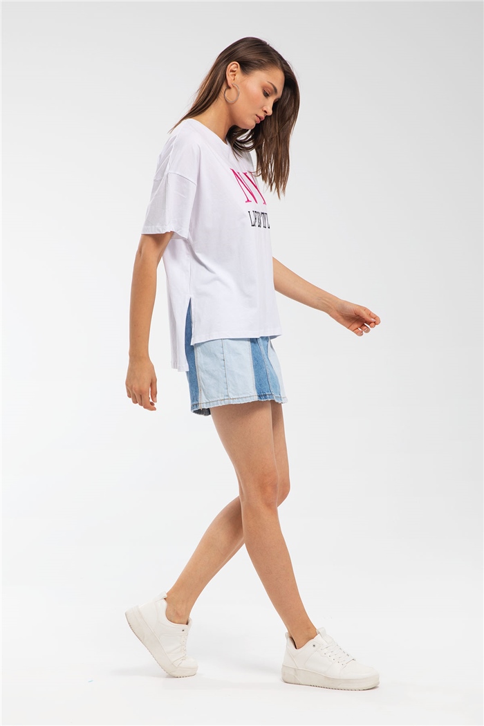 Avrile T-Shirt  BEYAZ  A21-10411