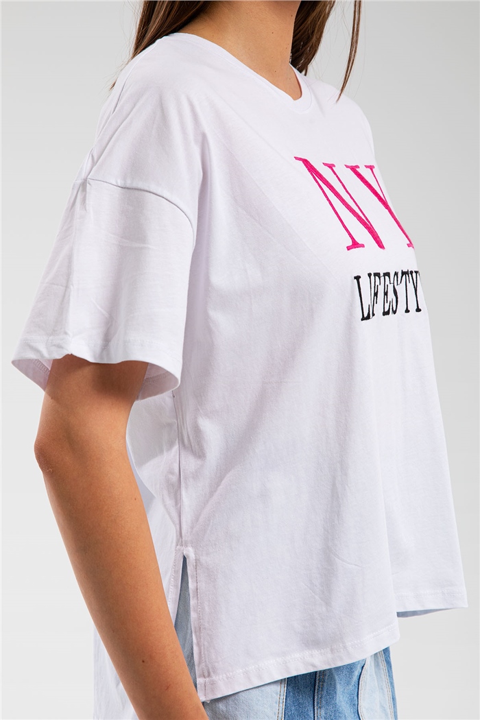 Avrile T-Shirt  BEYAZ  A21-10411