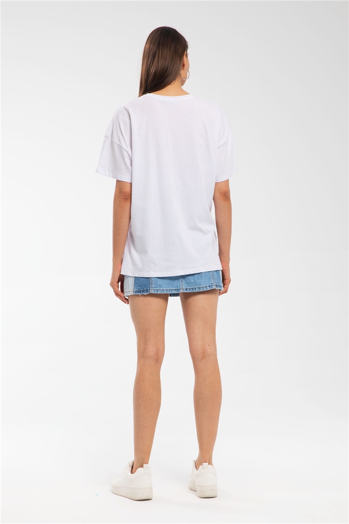Avrile T-Shirt  BEYAZ  A21-10411