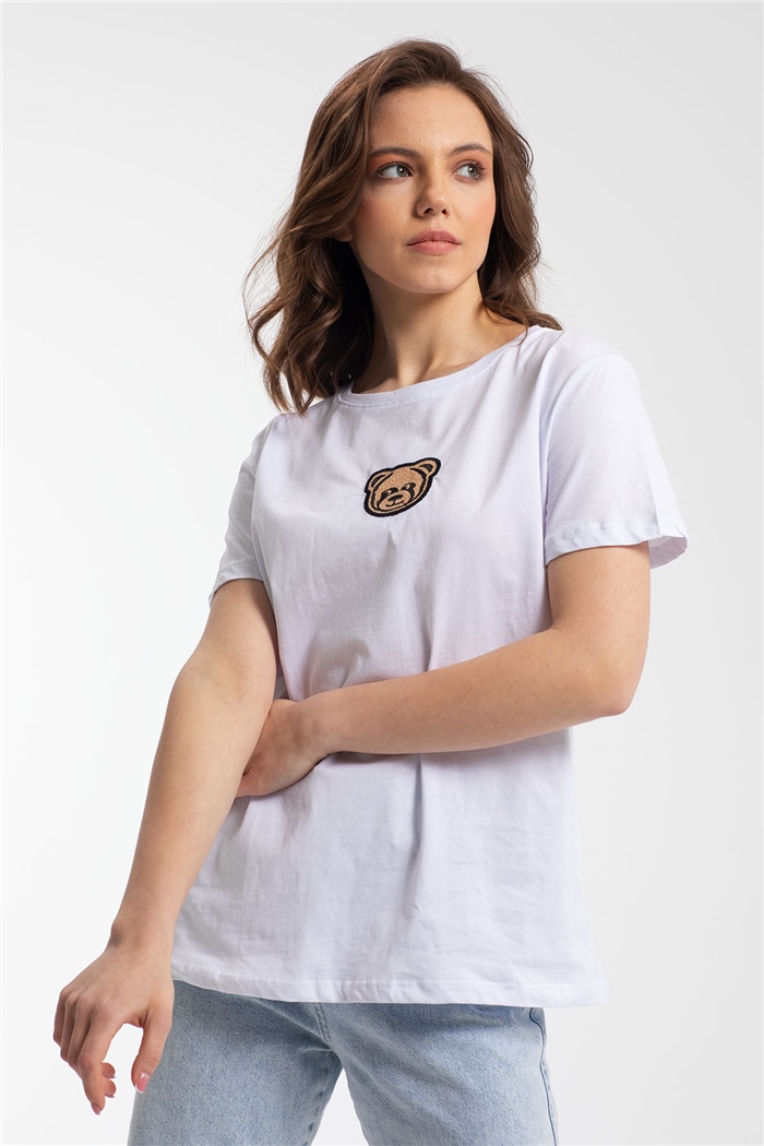 Avrile T-Shirt  BEYAZ  A21-10439