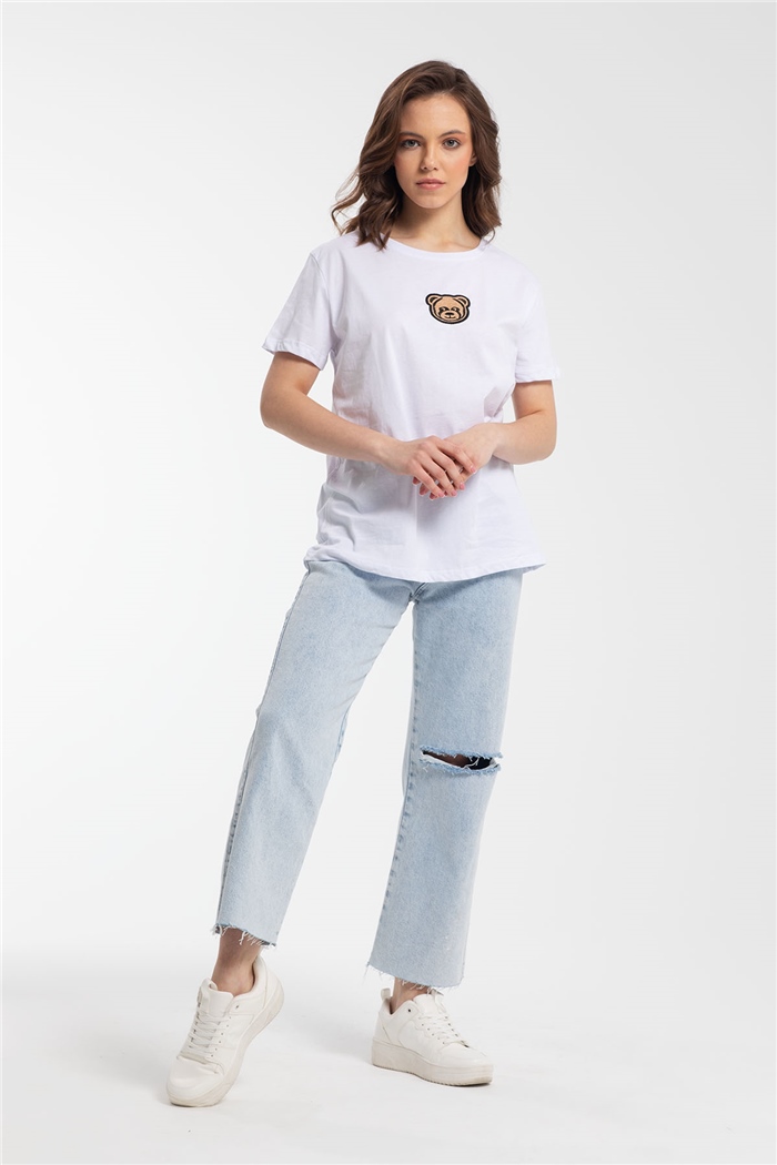 Avrile T-Shirt  BEYAZ  A21-10439