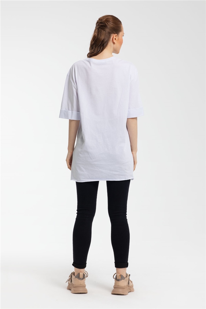 Avrile T-Shirt  BEYAZ  A21-10456