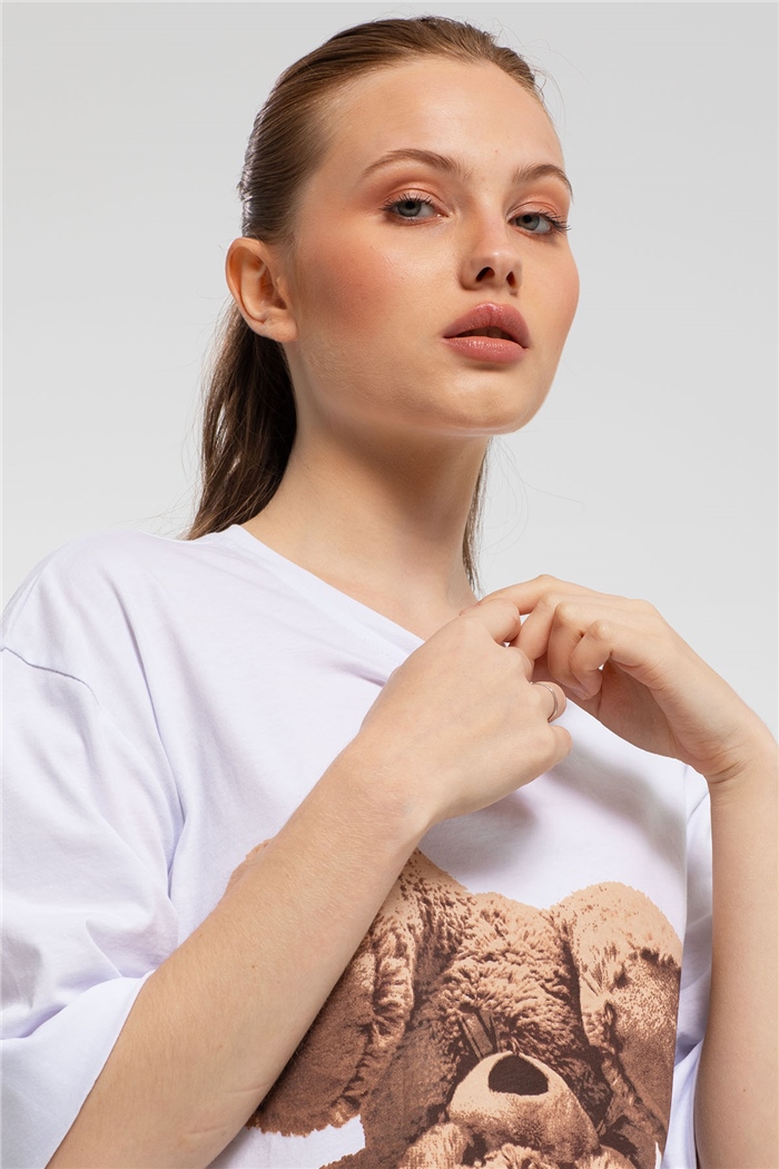 Avrile T-Shirt  BEYAZ  A21-10456