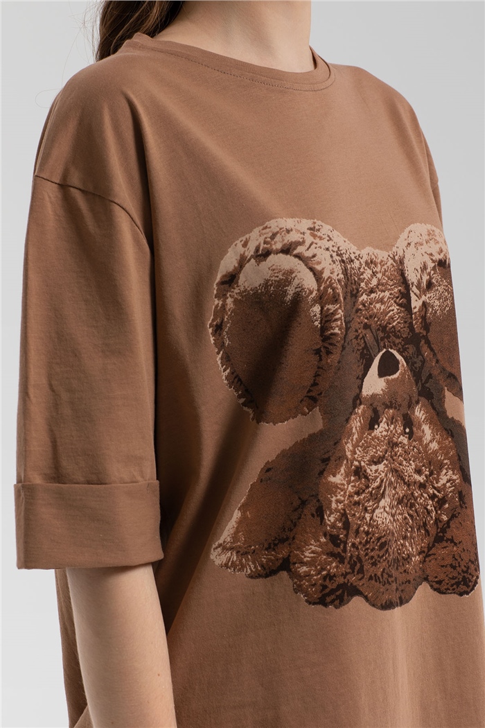 Avrile T-Shirt  KAHVE  A21-10456