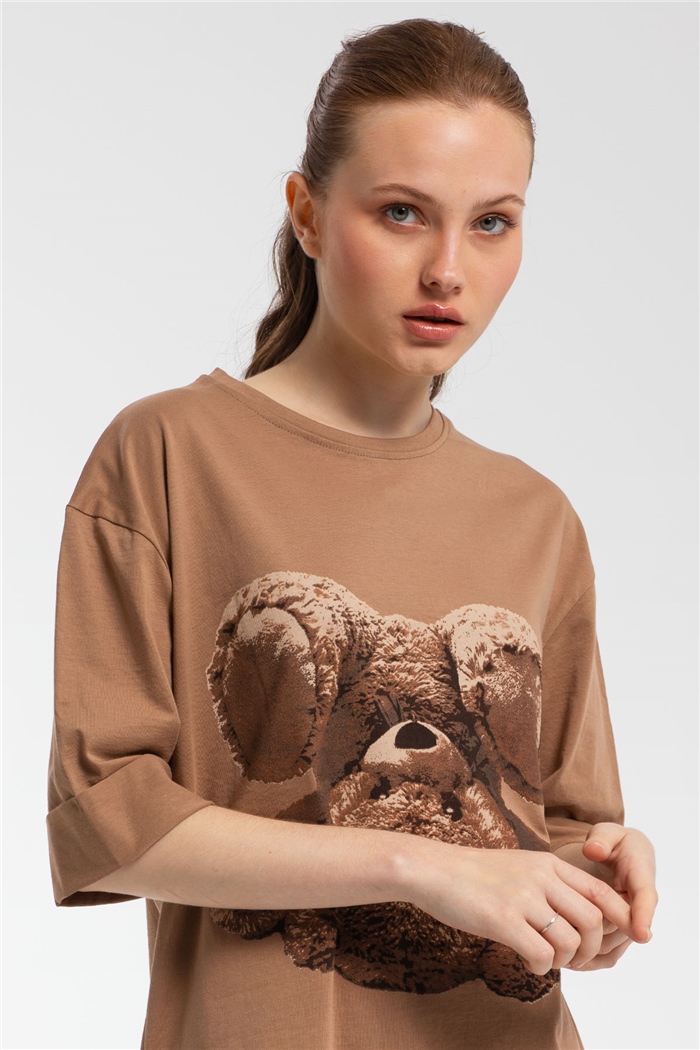 Avrile T-Shirt  KAHVE  A21-10456