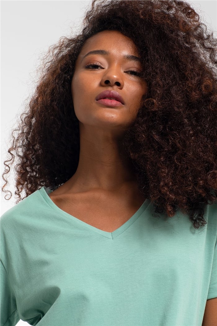 Avrile T-Shirt  MİNT YEŞİLİ  A19-10226