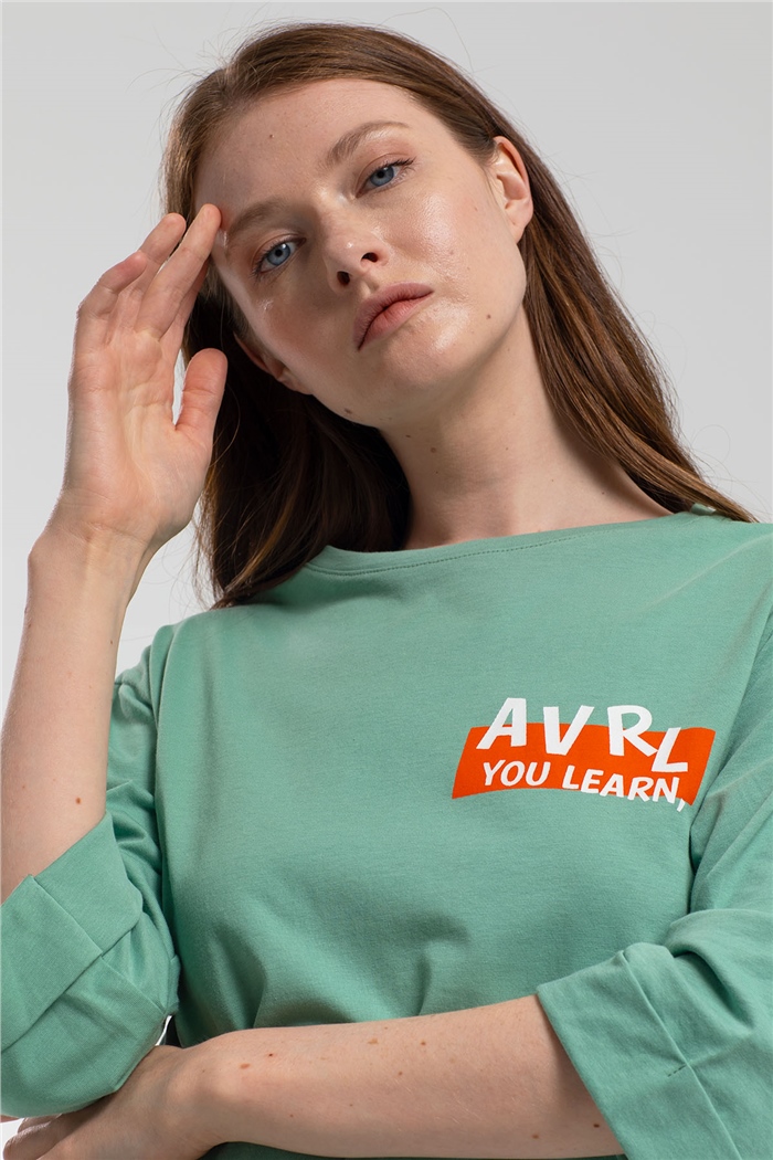 Avrile T-Shirt  MİNT YEŞİLİ  A21-10422