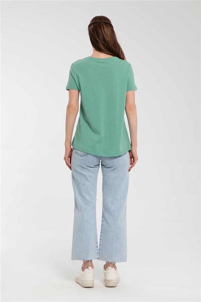 Avrile T-Shirt  MİNT YEŞİLİ  A21-10427