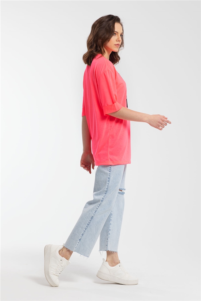 Avrile T-Shirt  NEON FUŞYA  A21-10446