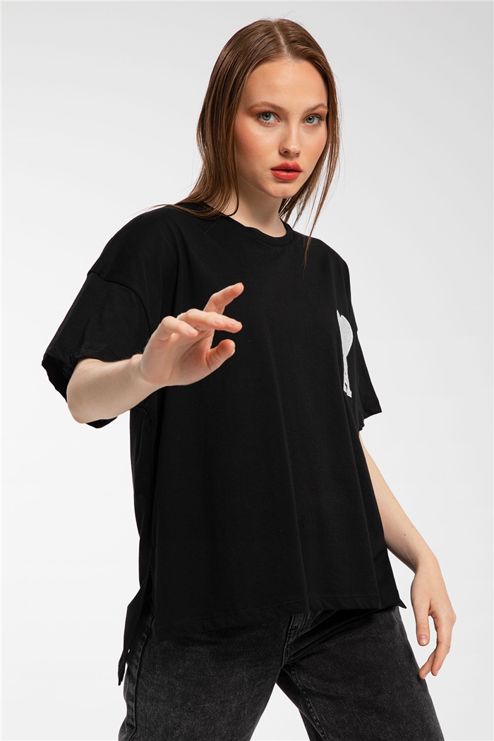 Avrile T-Shirt  SİYAH  A21-10413