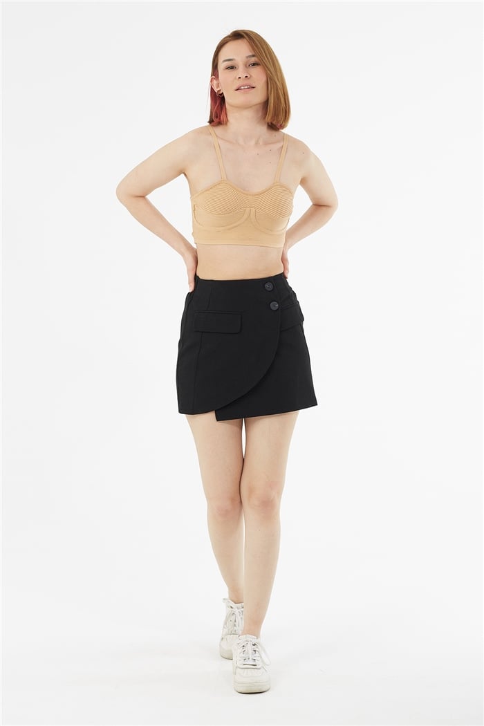 Avrile Tiktaklı Triko Büstiyer  CAMEL  A91767-S