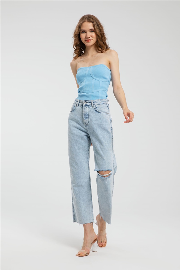 Avrile Triko Büstiyer  BEBE MAVİ  A91746-S