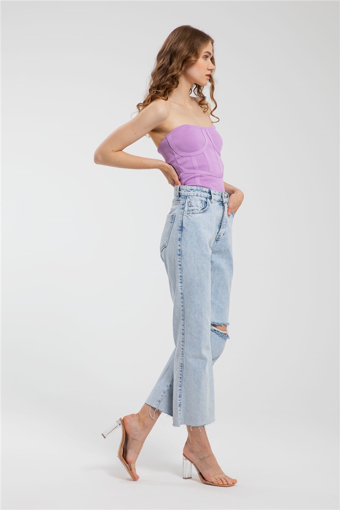 Avrile Triko Büstiyer  LİLA  A91746-S