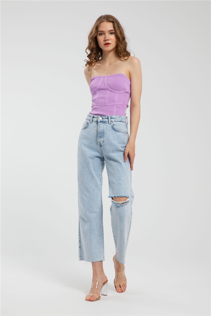 Avrile Triko Büstiyer  LİLA  A91746-S
