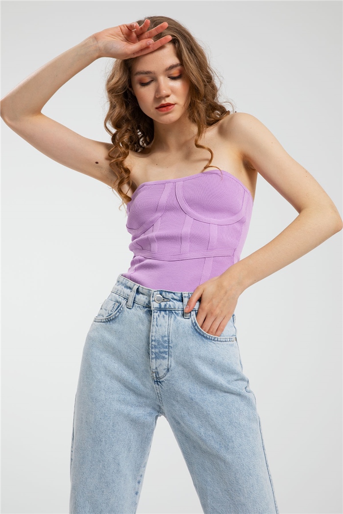 Avrile Triko Büstiyer  LİLA  A91746-S