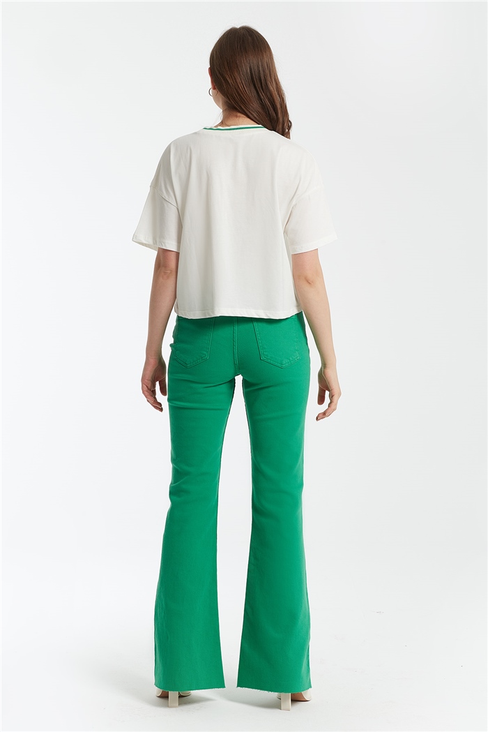 Avrile Yazı Baskılı T-Shirt  EKRU  A21-10526