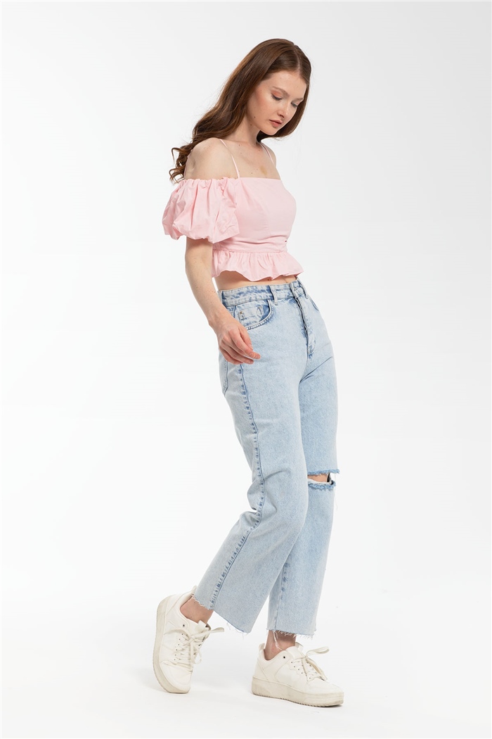 Nisan Askılı Bluz  PUDRA  N21-1166