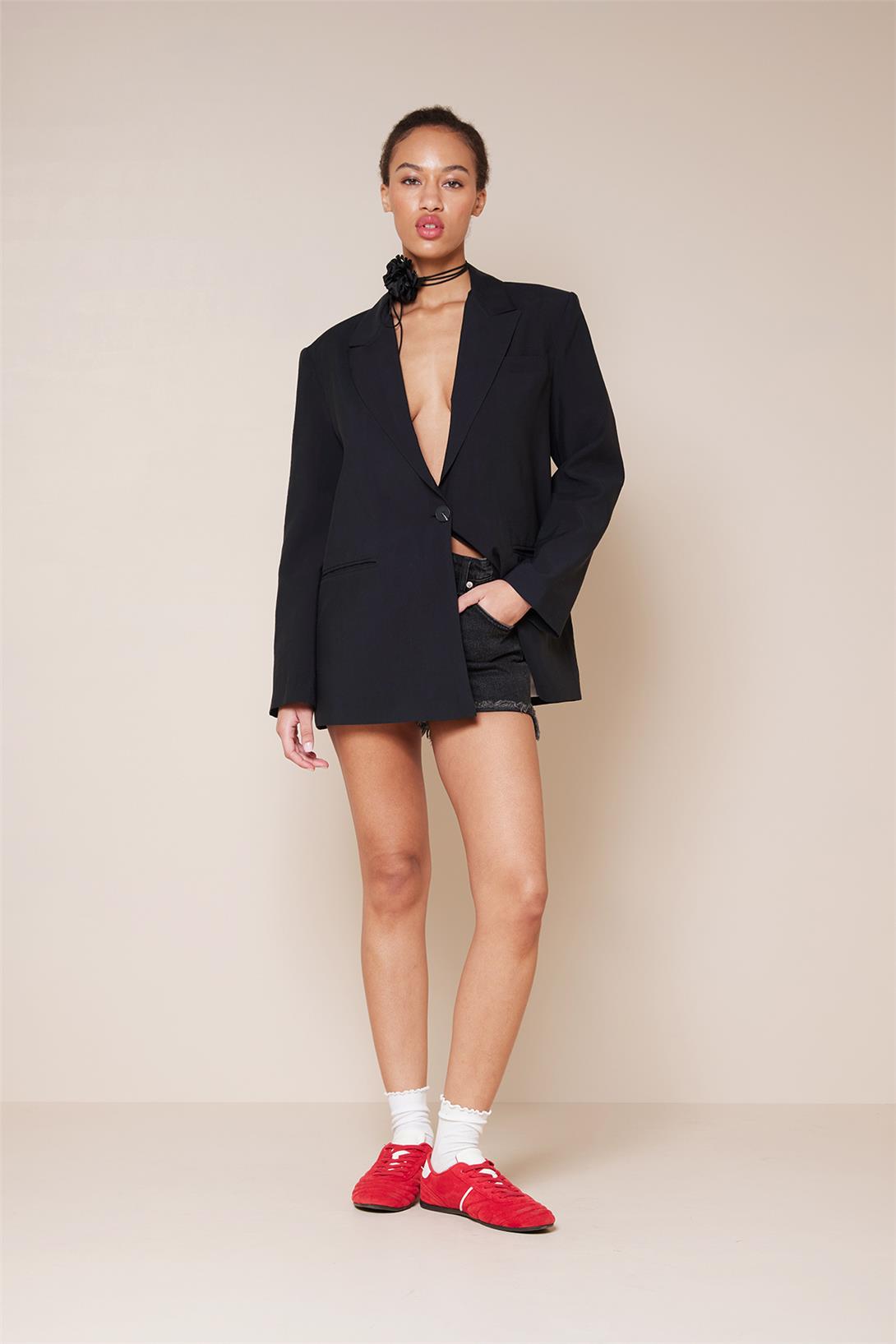 Nisan  ASTAR DETAYLI BLAZER CEKET SİYAH N25-2065