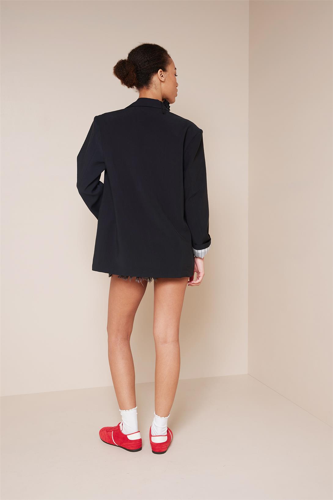 Nisan  ASTAR DETAYLI BLAZER CEKET SİYAH N25-2065