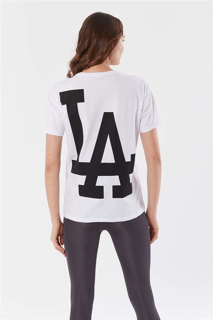 Nisan BASKILI T SHIRT  BEYAZ  N22-1310