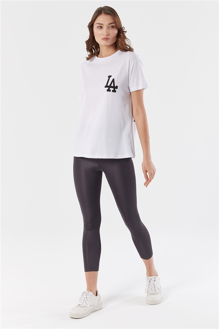 Nisan BASKILI T SHIRT  BEYAZ  N22-1310