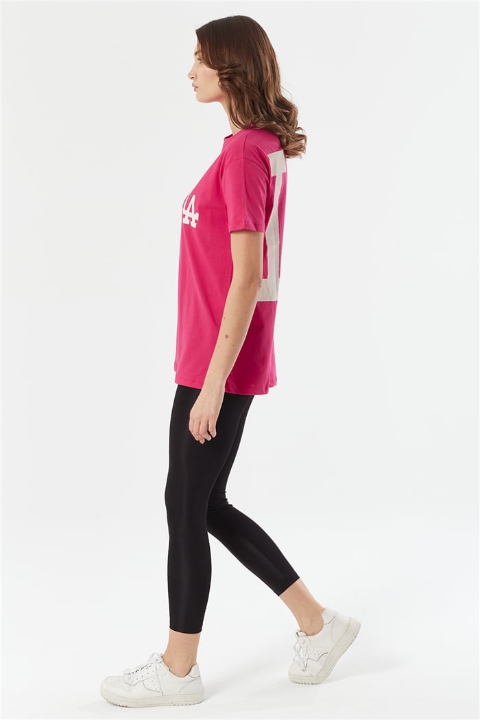 Nisan BASKILI T SHIRT  FUŞYA  N22-1310