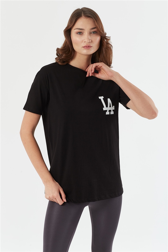 Nisan BASKILI T SHIRT  SİYAH  N22-1310