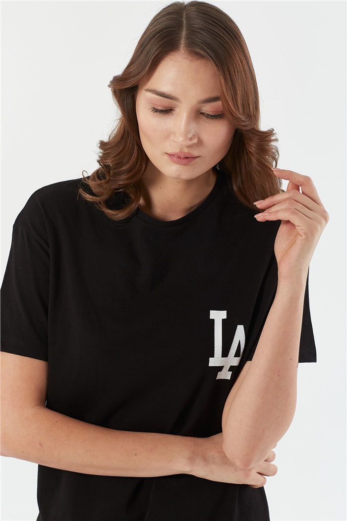 Nisan BASKILI T SHIRT  SİYAH  N22-1310