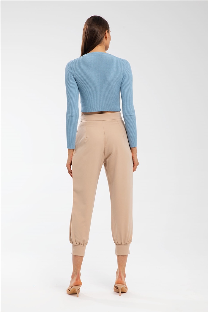 Nisan Beli Zincirli Pantolon  BEJ  N21-1144