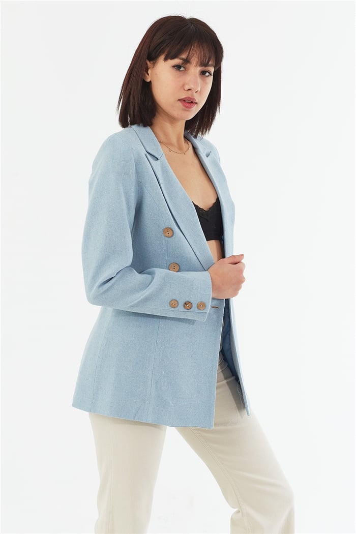 Nisan Blazer Ceket  BEBE MAVİ  N22-1334