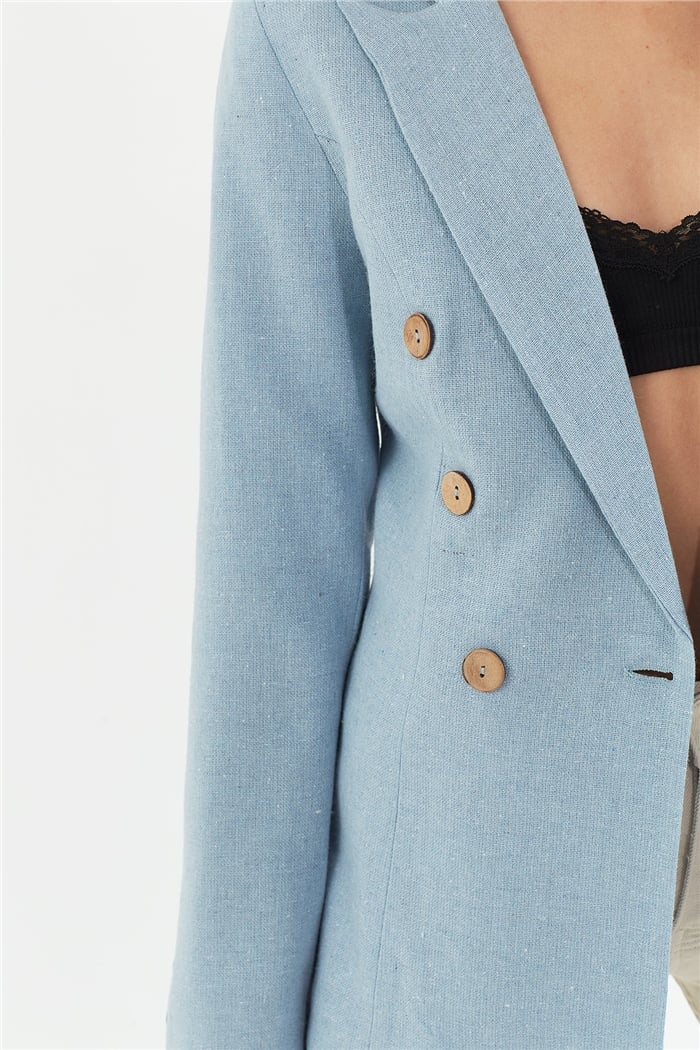 Nisan Blazer Ceket  BEBE MAVİ  N22-1334